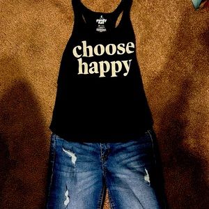 Top with shorts, same size